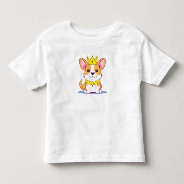 Camiseta Infantil Um Corgi fofo (Frente)