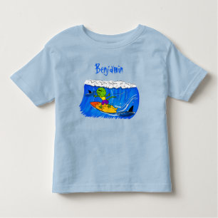 Camiseta Infantil Um desenho animado de lagarto-do-pescoço