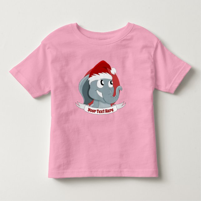 Camiseta Infantil Um desenho animado de Natal com uma criança de ele (Frente)