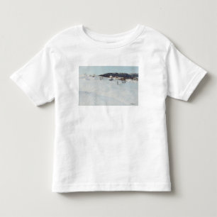 Camiseta Infantil Um dia de inverno em Noruega, 1886