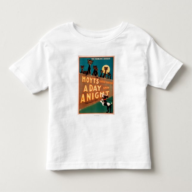 Camiseta Infantil "Um dia e gatos e cães de uma noite" musicais (Frente)