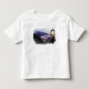 Camiseta Infantil Um dia nebuloso na costa do Oregon no Heceta