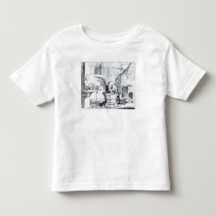 Camiseta Infantil Um dragão em uma oficina