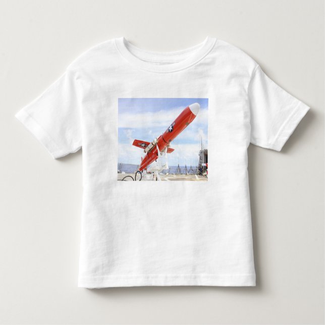 Camiseta Infantil Um drone Chukar BQM-74E pronto para lançamento (Frente)