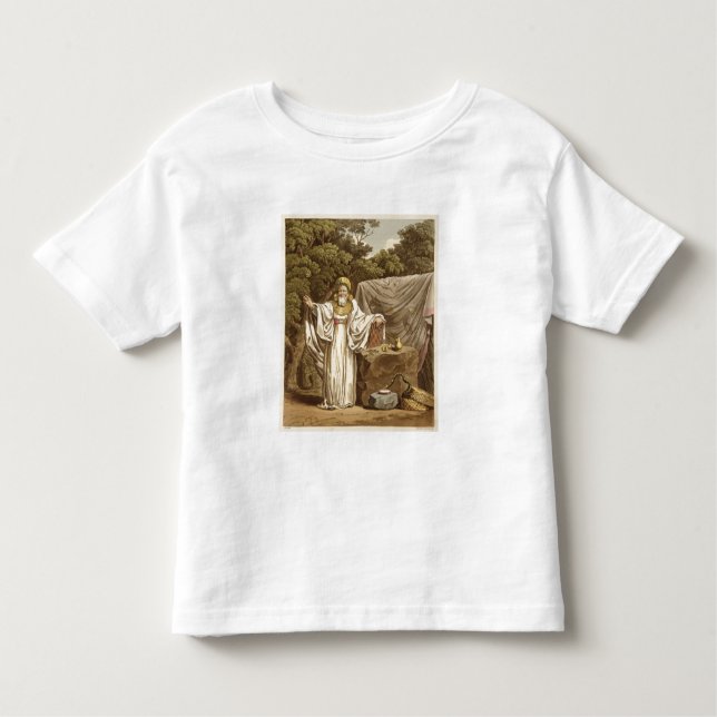 Camiseta Infantil Um Druid do arco em seu hábito judicial, gravado (Frente)