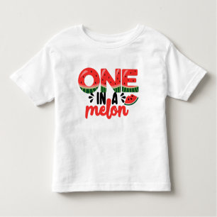 Camiseta Infantil Um em Melon Watermelon Primeiro Aniversário