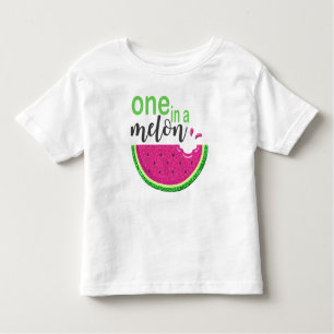 Camiseta Infantil Um Em Um Melão Camisa-T com fatia de melancia