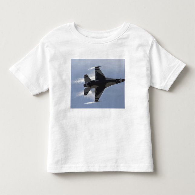 Camiseta Infantil Um Falcão de Combate F-16 puxa o G (Frente)