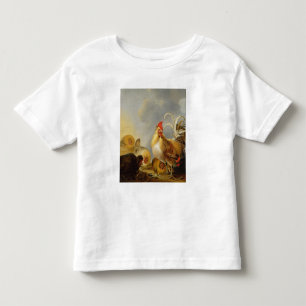 Camiseta Infantil Um grupo da galinha do pátio, 1643