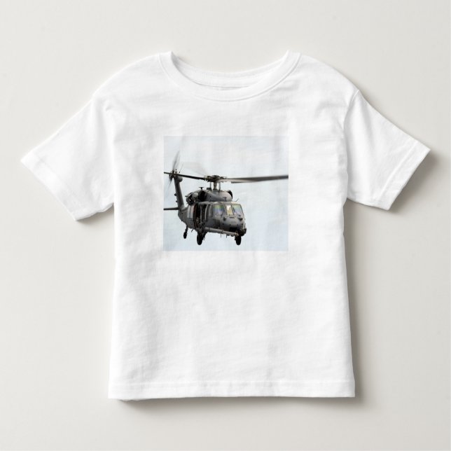 Camiseta Infantil Um helicóptero HH-60 Pave Hawk (Frente)