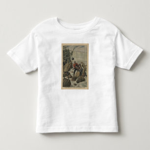 Camiseta Infantil Um homem no barril atravessando as cataratas de Ni