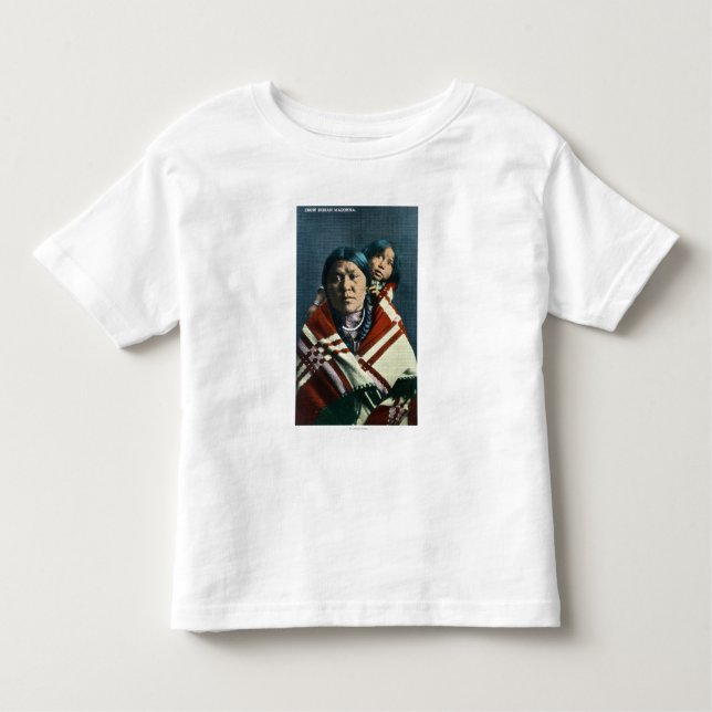 Camiseta Infantil Um indiano Madonna do corvo e criança (Frente)
