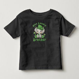 Camiseta Infantil Um Irmão Sortudo, Elefante Fofo St.Patrick