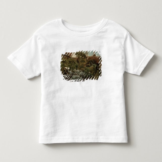 Camiseta Infantil Um jardim flamengo (Frente)