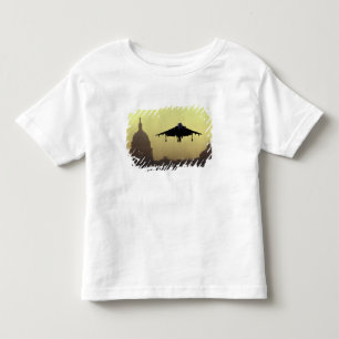 Camiseta Infantil Um jato Harrier pousando no Mall ao amanhecer com