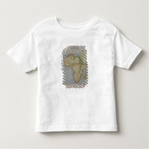 Camiseta Infantil Um mapa de África para ilustrar os viagens de
