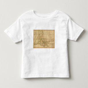 Camiseta Infantil Um mapa do estado de Louisiana