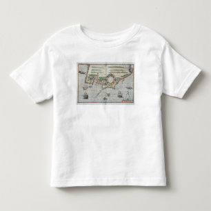 Camiseta Infantil Um mapa do litoral de Brittany, 1588