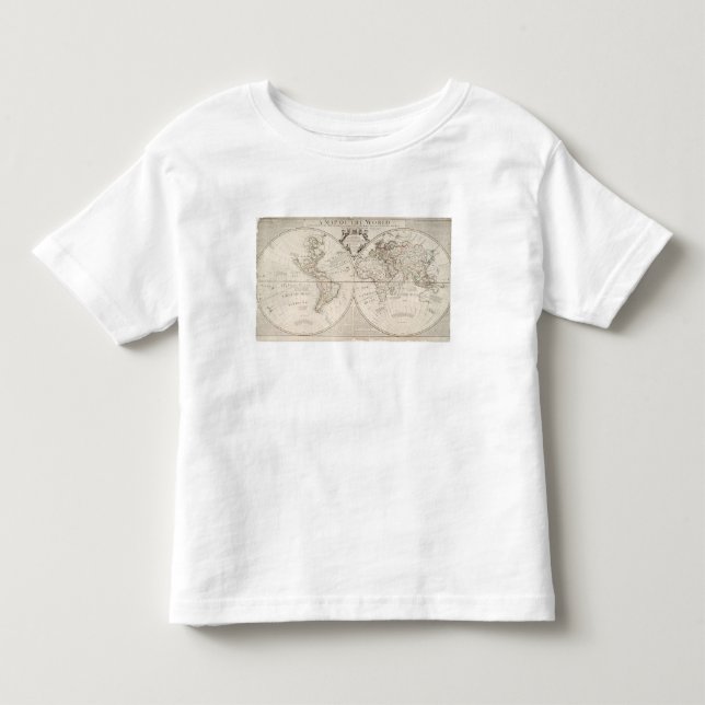 Camiseta Infantil Um mapa do mundo (Frente)