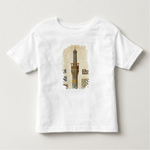 Camiseta Infantil Um minarete e uns detalhes cerâmicos da mesquita