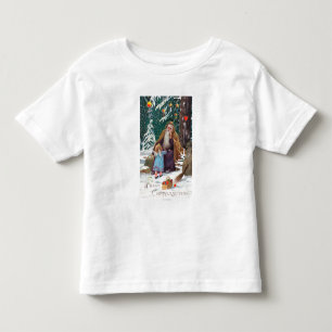 Camiseta Infantil Um Natal do pai do tempo do Natal feliz com