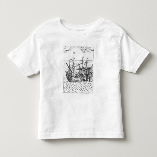 Camiseta Infantil Um navio de tesouro espanhol (Frente)