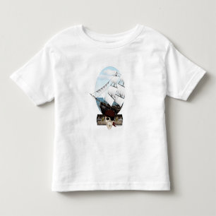 Camiseta Infantil Um navio pirata