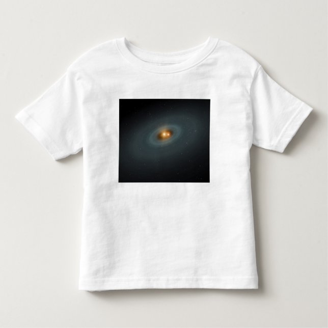 Camiseta Infantil Um par apertado de estrelas e um disco circundante (Frente)