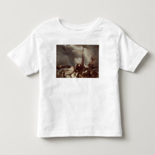 Camiseta Infantil Um pescador que puxa em uma rede, 1868