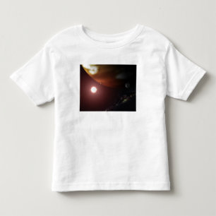 Camiseta Infantil Um planeta do gigante de gás que orbita uma