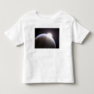 Camiseta Infantil Um planeta extrasolar com sua estrela do pai