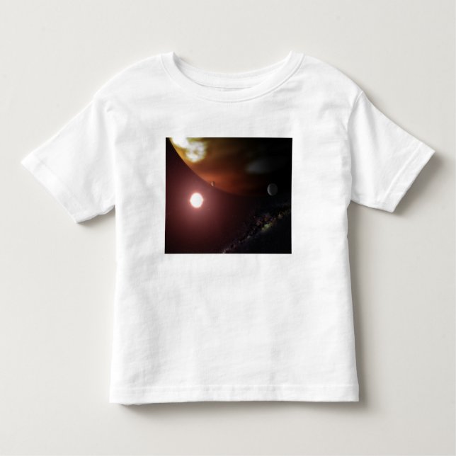 Camiseta Infantil Um planeta gigante a gás orbitando uma estrela anã (Frente)