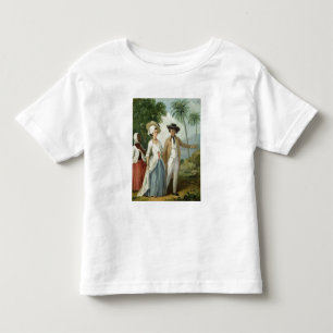 Camiseta Infantil Um plantador e sua esposa, atendidos por um