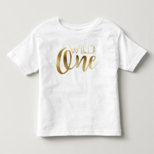 Camiseta Infantil Um primeiro aniversário selvagem chique de  