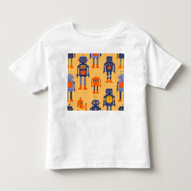 Camiseta Infantil um robô interessante (Frente)
