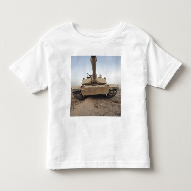 Camiseta Infantil Um Tanque de Batalha Principal M-1A1 (Frente)