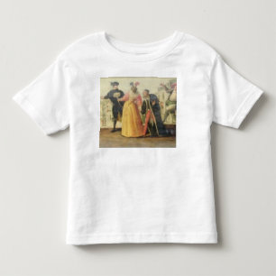 Camiseta Infantil Um trupe de Commedia Dell'Arte antes de um