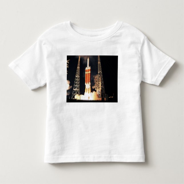 Camiseta Infantil Um voo de foguete Delta IV (Frente)