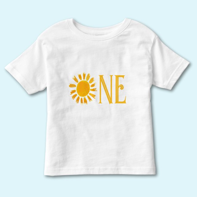 Camiseta Infantil Uma Aquarela Boho primeiro aniversario Baby (Criador carregado)