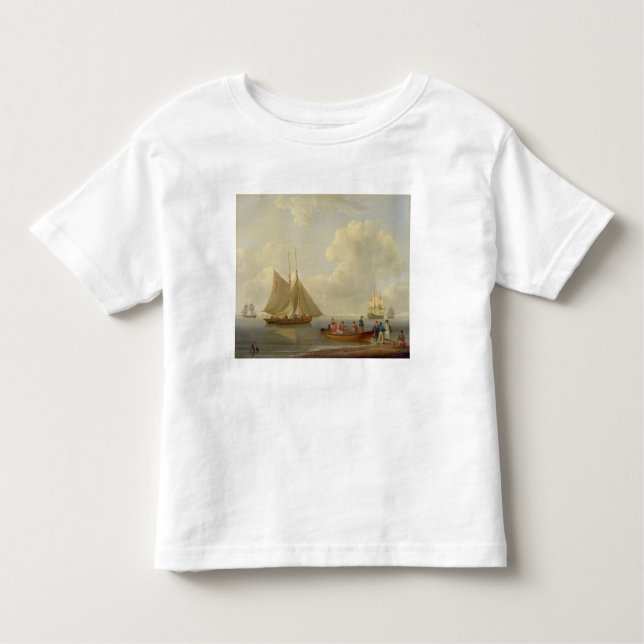 Camiseta Infantil Uma balsa que toma passageiros para fora a dois (Frente)