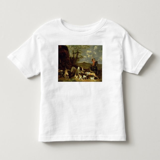 Camiseta Infantil Uma caça do urso, 1655 (Frente)