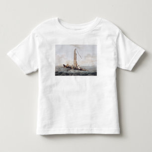 Camiseta Infantil Uma canoa da navigação de Otaheite