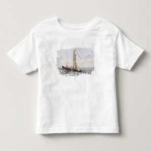 Camiseta Infantil Uma canoa da navigação de Otaheite