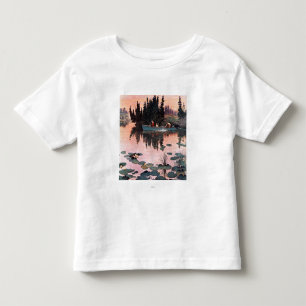 Camiseta Infantil Uma captura fina por John Clymer