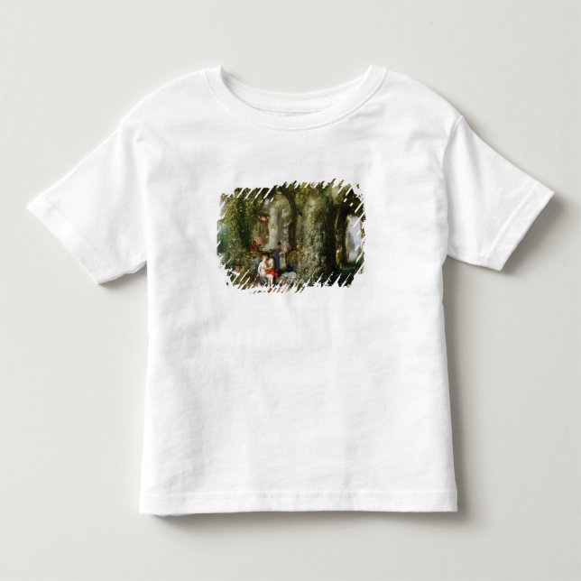 Camiseta Infantil Uma caverna fantástica com Odysseus e calipso (Frente)