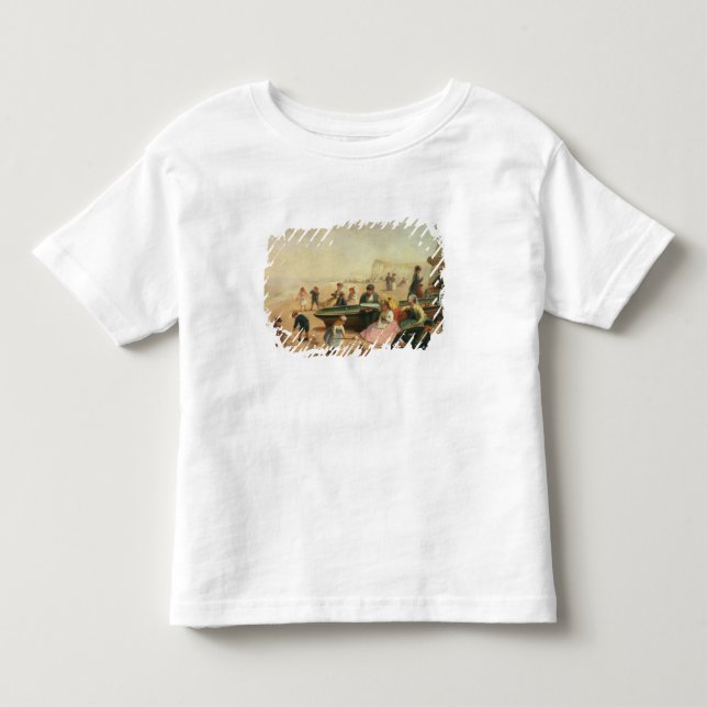 Camiseta Infantil Uma cena do beira-mar (Frente)