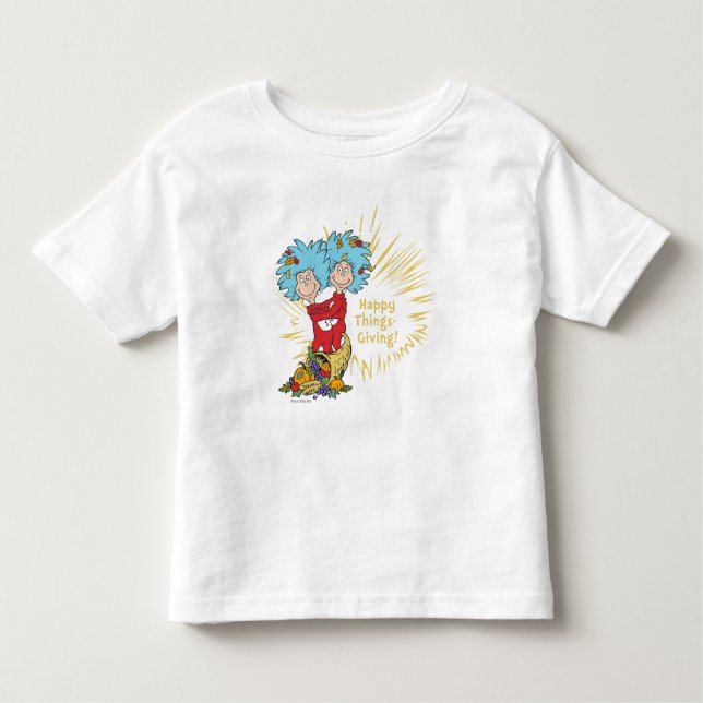 Camiseta Infantil Uma Coisa Duas Coisas Felizes. (Frente)