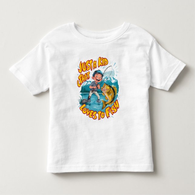 Camiseta Infantil Uma Criança Pescarando Paixão (Frente)