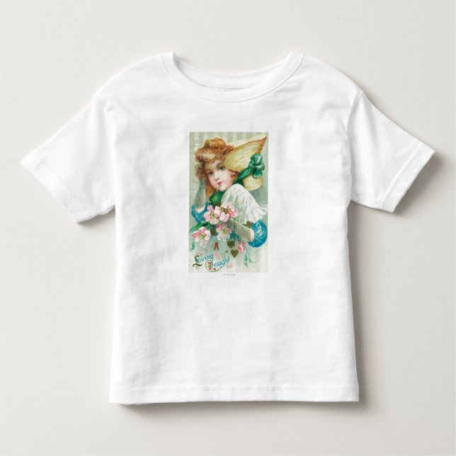 Camiseta Infantil Uma donzela Loving do pensamento com capota (Frente)