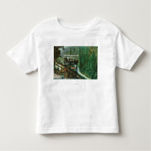 Camiseta Infantil Uma estrada de ferro cénico ao longo do Rio